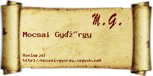 Mocsai György névjegykártya